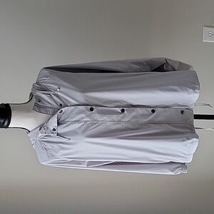 Pure Jill by J. Jill Zip Up Womens Small Light Gray Jacket With Hood and Pockets